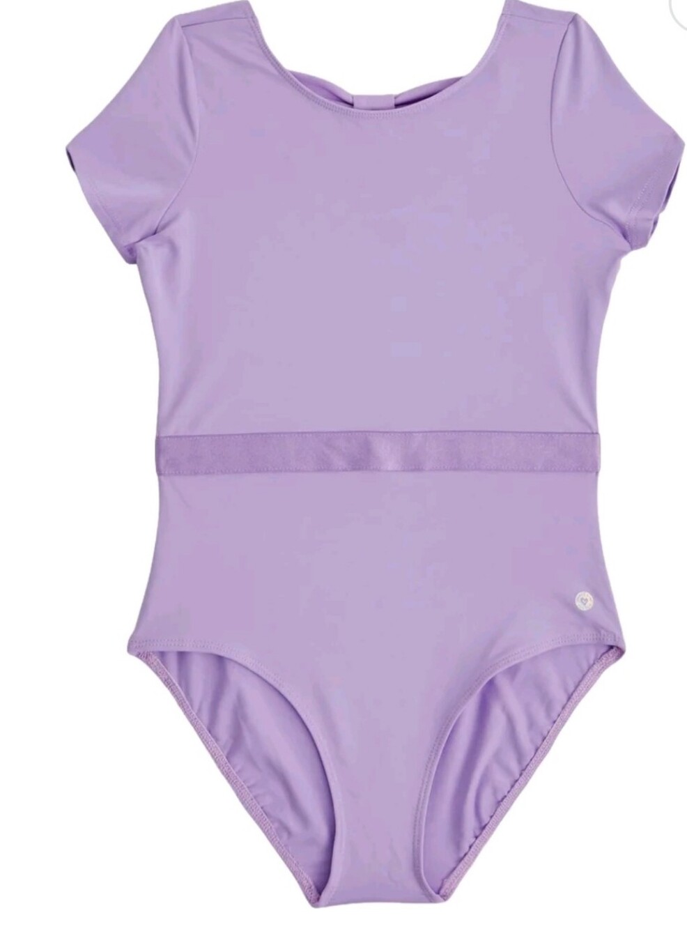 Justice Girls' Cap Sleeve Leotard with Satin Waistband